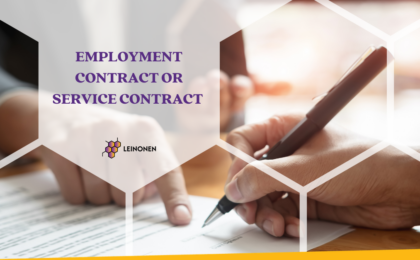 Employment Contract or Service Contract in Estonia- Leinonen Estonia