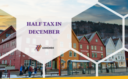 HALF TAX IN DECEMBER - Leinonen