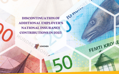 Discontinuation of additional employer’s national insurance contributions in 2025 - Leinonen