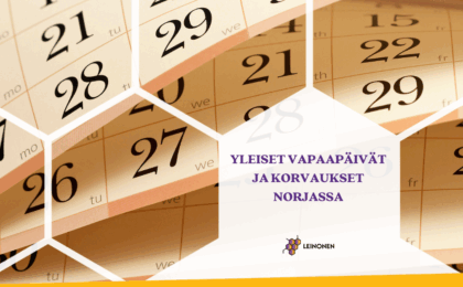 Yleiset vapaapäivät ja korvaukset Norjassa - Leinonen
