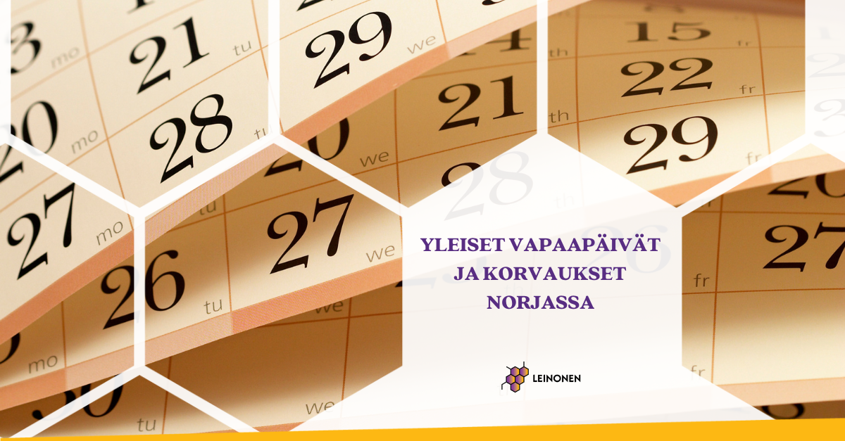 Yleiset vapaapäivät ja korvaukset Norjassa - Leinonen