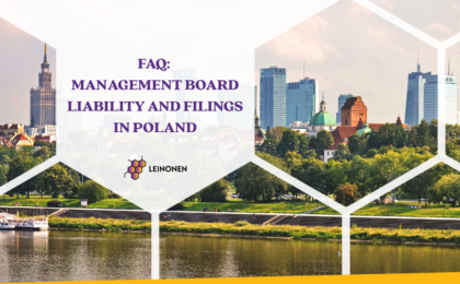 FAQ: Management board liability and filings in Poland - Leinonen